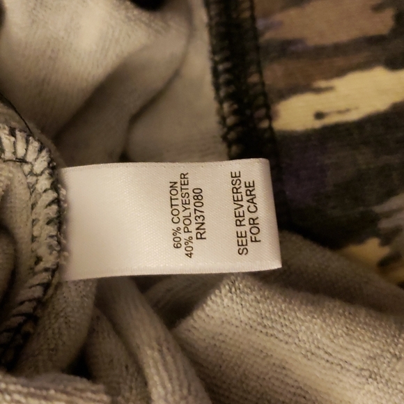 Cato Activewear Purple/Gray/Crean Open Back Crossed Sweatshirt Size Large - Picture 7 of 9